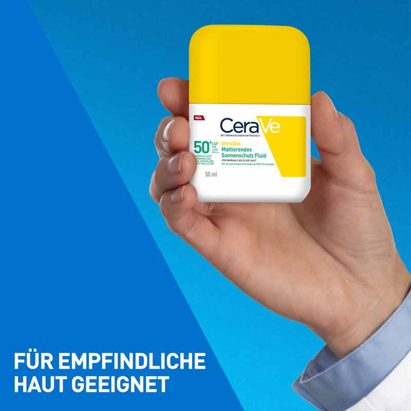 CeraVe Invisible Mattierendes Sonnenschutz Fluid 50 ml Flüssigkeit