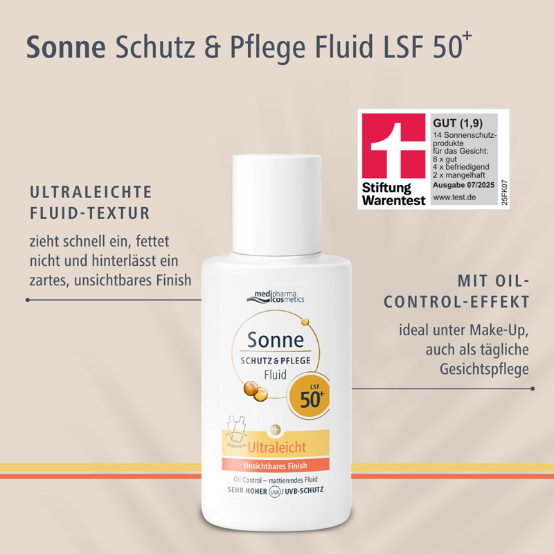 SONNE Schutz & Pflege Fluid Ultraleicht LSF 50+ 50 ml Lotion