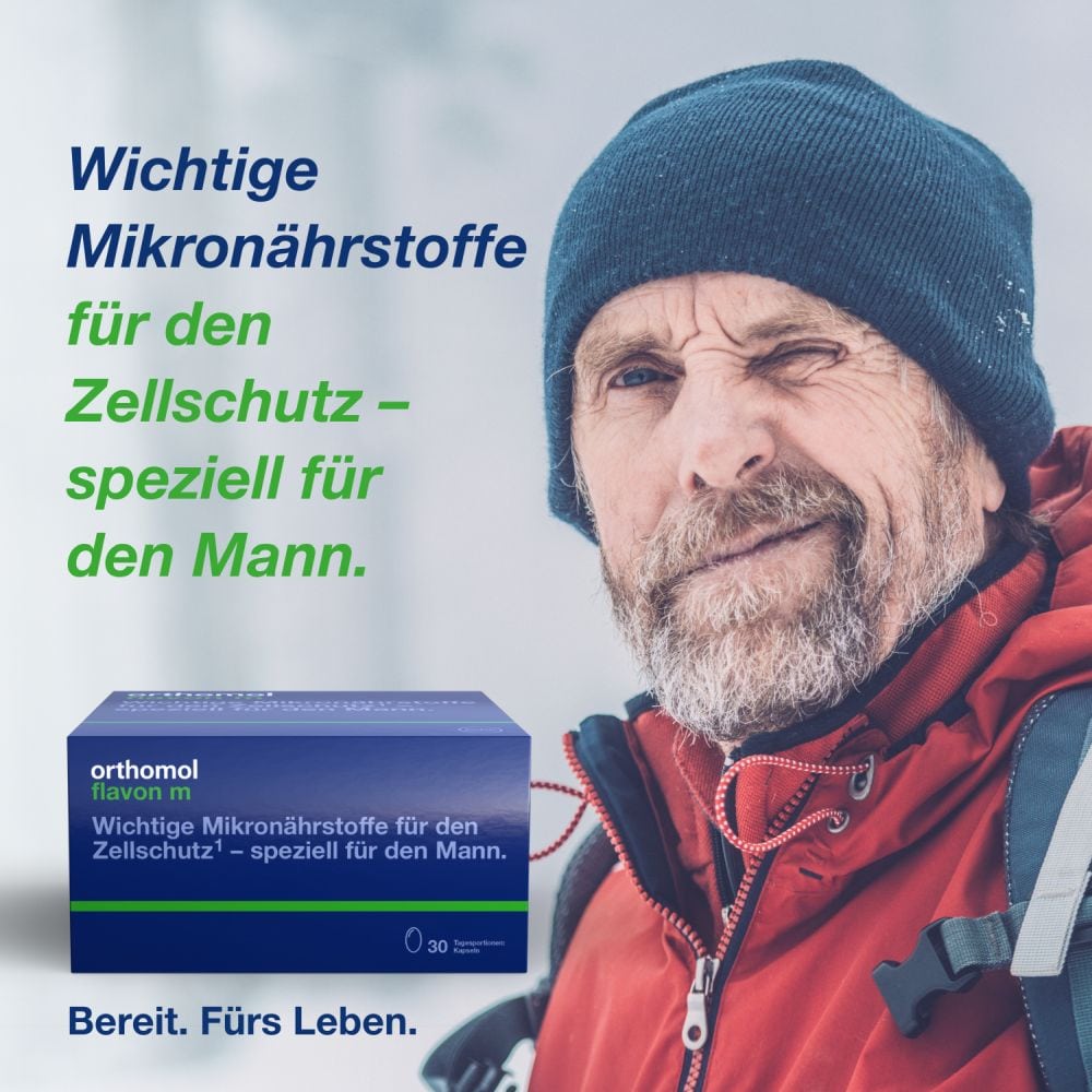orthomol flavon m - Mikronährstoffe mit Vitaminen, Selen, Zink, Omega-3-Fettsäure und Folsäure - Kapseln
