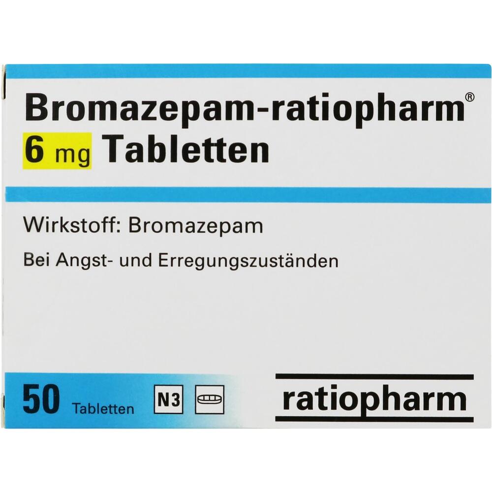 Bromazepam-ratiopharm 6mg 50 St Tabletten