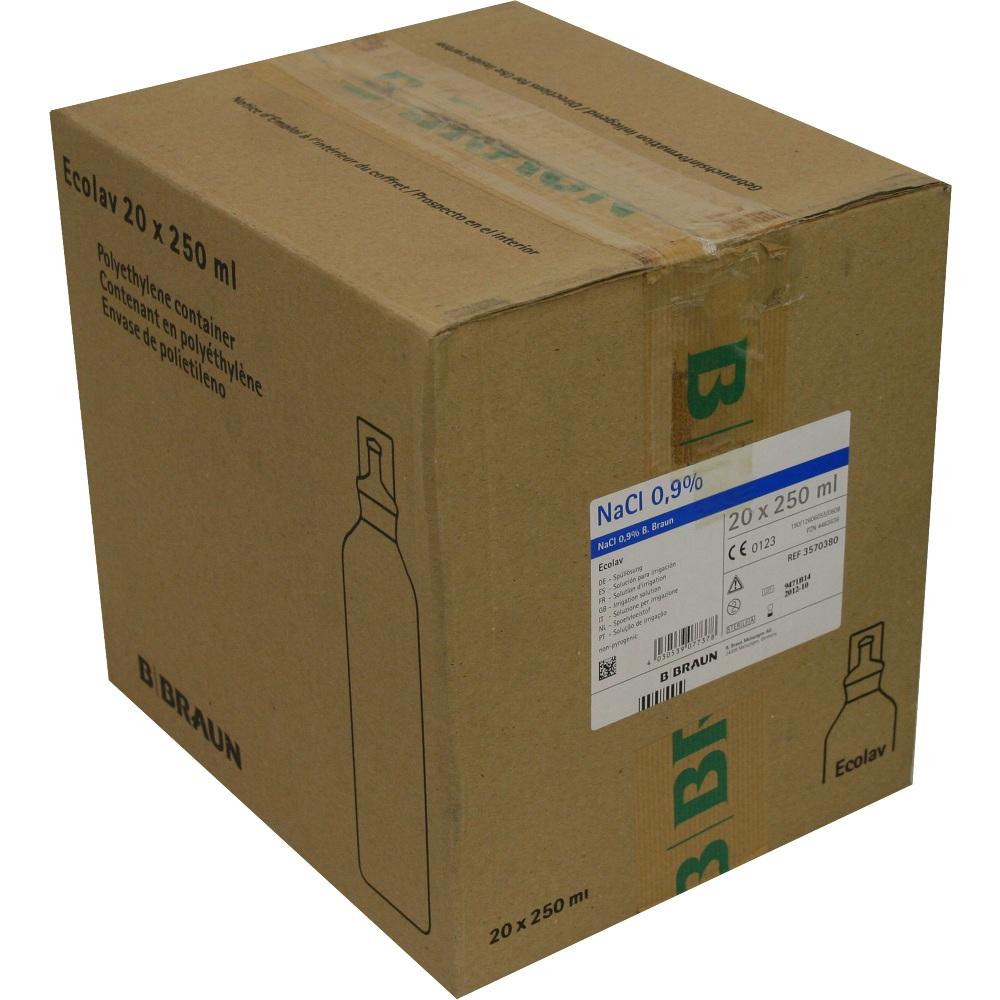 KOCHSALZLÖSUNG 0,9% B.Braun Spüllsg.Ecolav 20X250 ml Spüllösung
