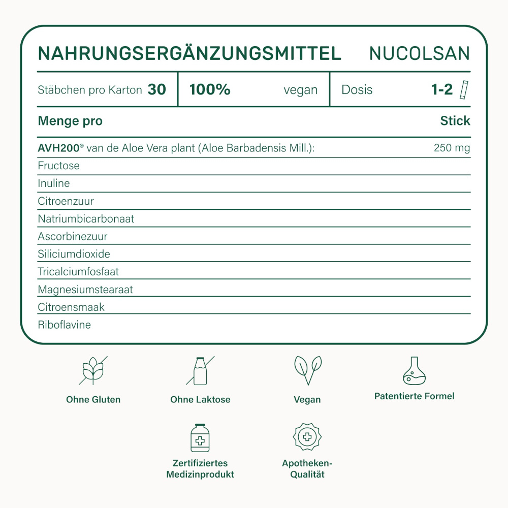 nupure nucolsan  30X3 g Pulver zur Herstellung einer Suspension zum Einnehmen