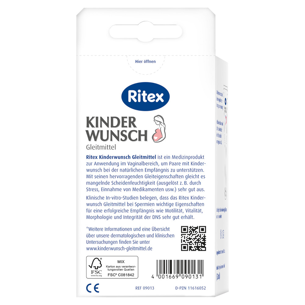 RITEX Kinderwunsch Gleitmittel  8X4 ml Gel
