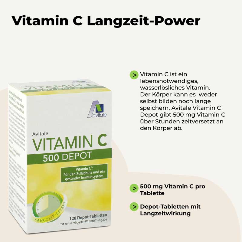 Avitale VITAMIN C 500 mg depot Kapseln 120 St Tabletten