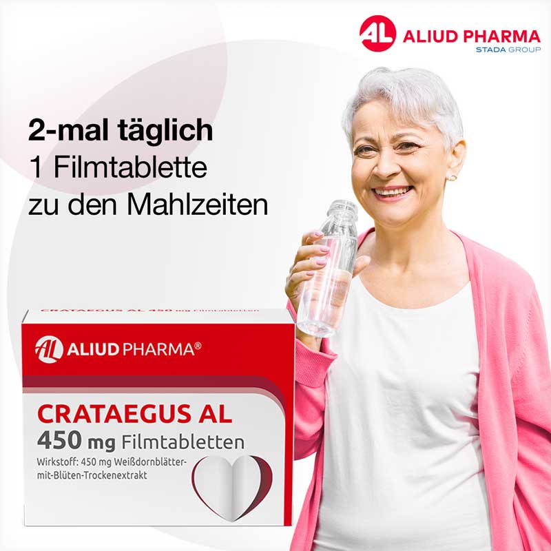 Crataegus AL 450 mg Filmtabletten bei nachlassender Herzleistung
