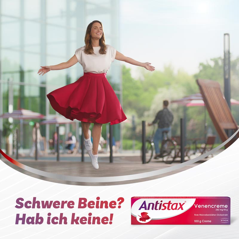 Antistax Venencreme, bei müden, schweren Beinen, Venenschwäche & Krampfadern 100 g Creme