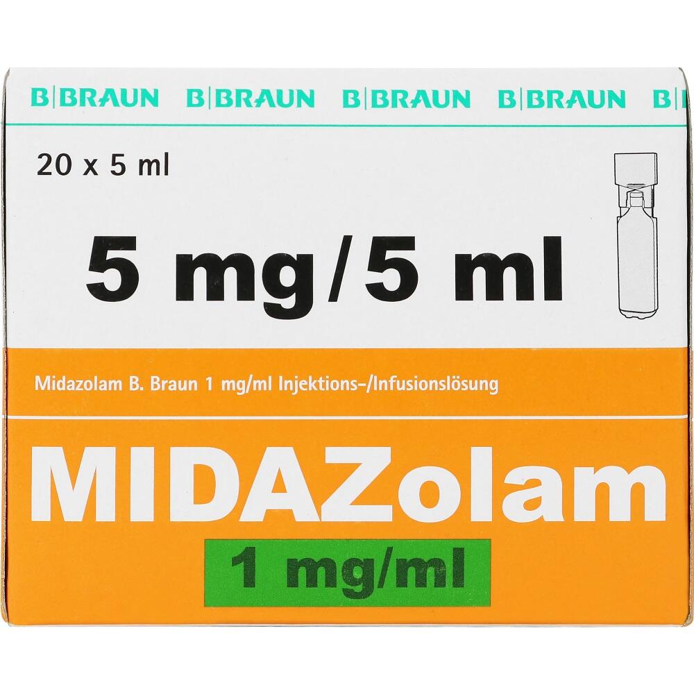 MIDAZOLAM B.Braun 1mg/ml 5 ml Mini-Pl.connect 20X5 ml Injektions-/Infusionslösung