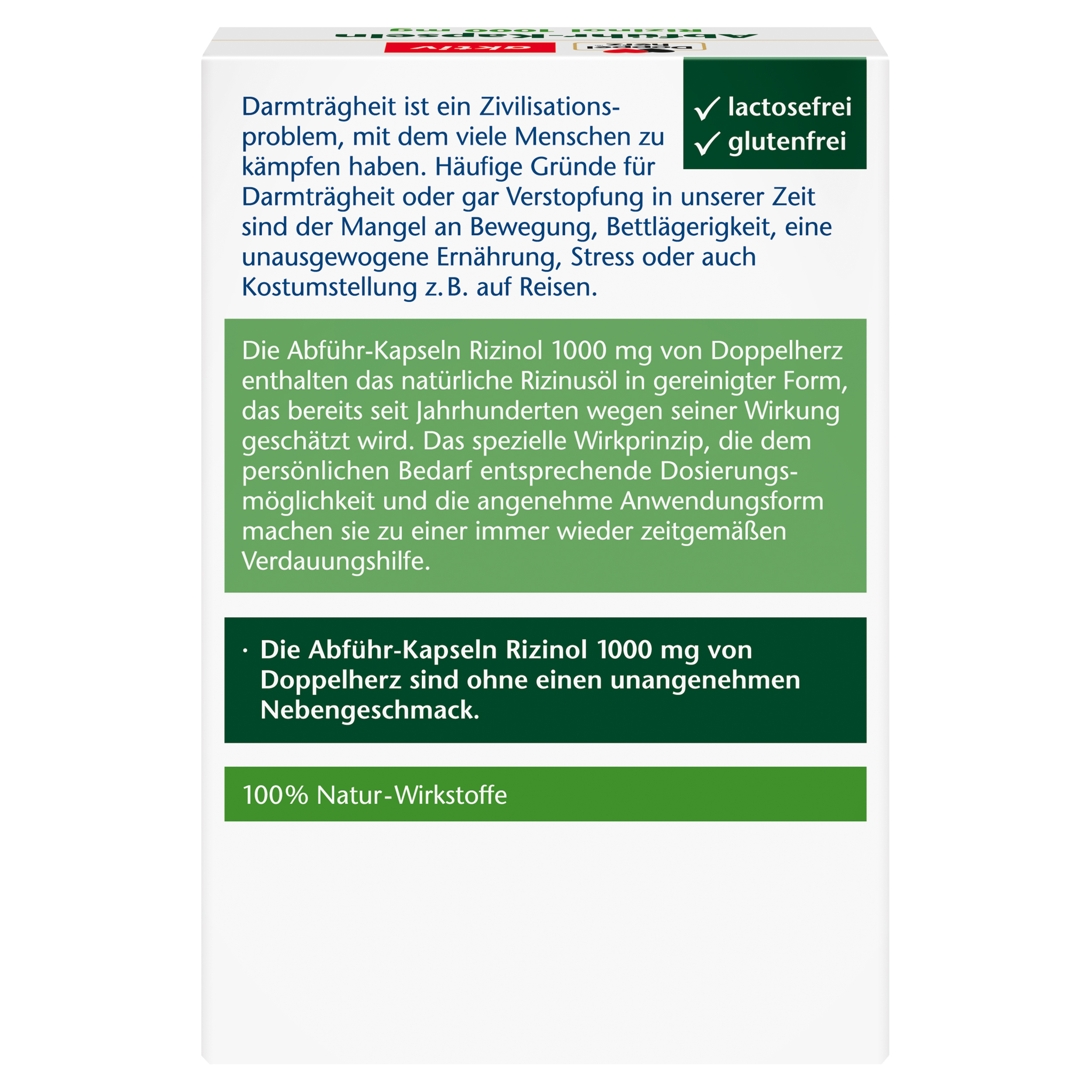 Doppelherz aktiv Abführ-Kapseln Rizinol 1000mg 30 St Kapseln