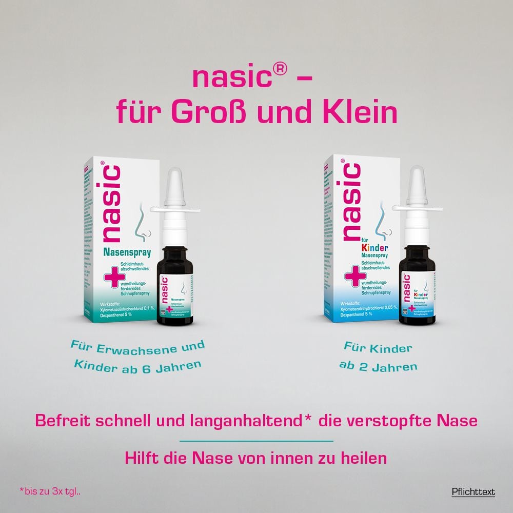 nasic Nasenspray Erwachsene und Schulkinder 10 ml Nasenspray