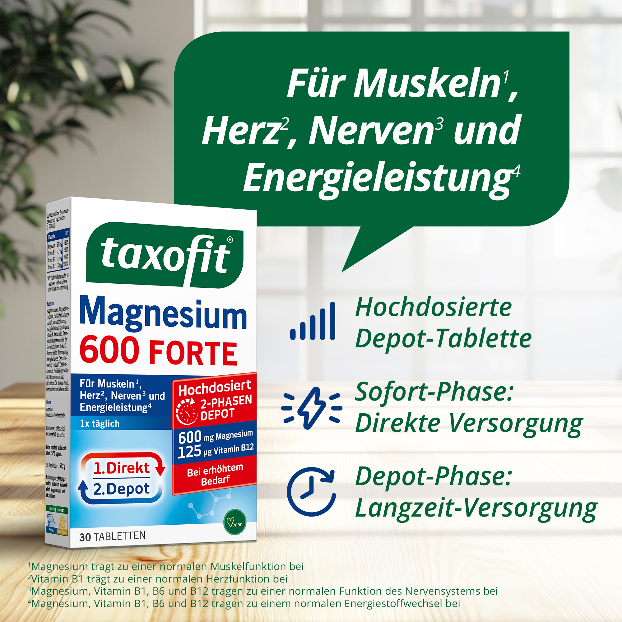 taxofit Magnesium 600 FORTE 30 St Tabletten