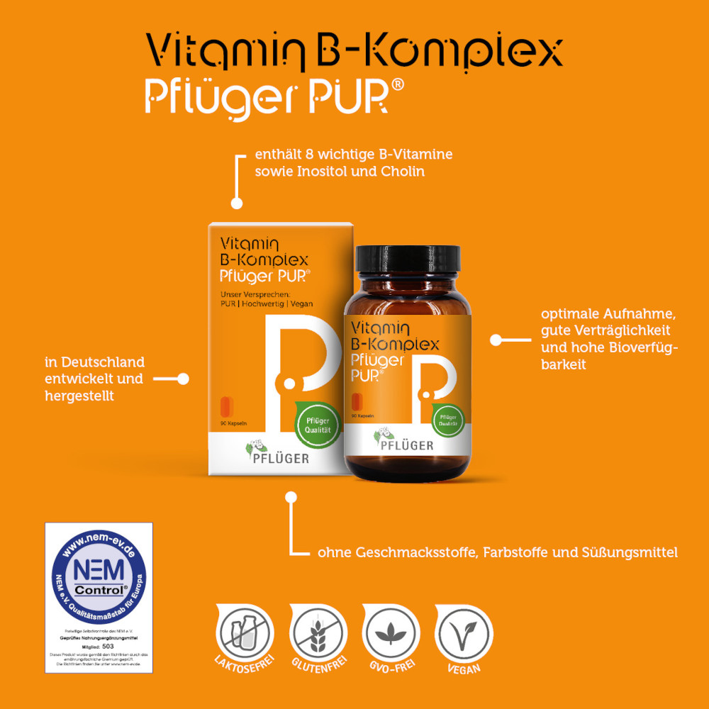 Vitamin B-Komplex Pflüger PUR 90 St Kapseln
