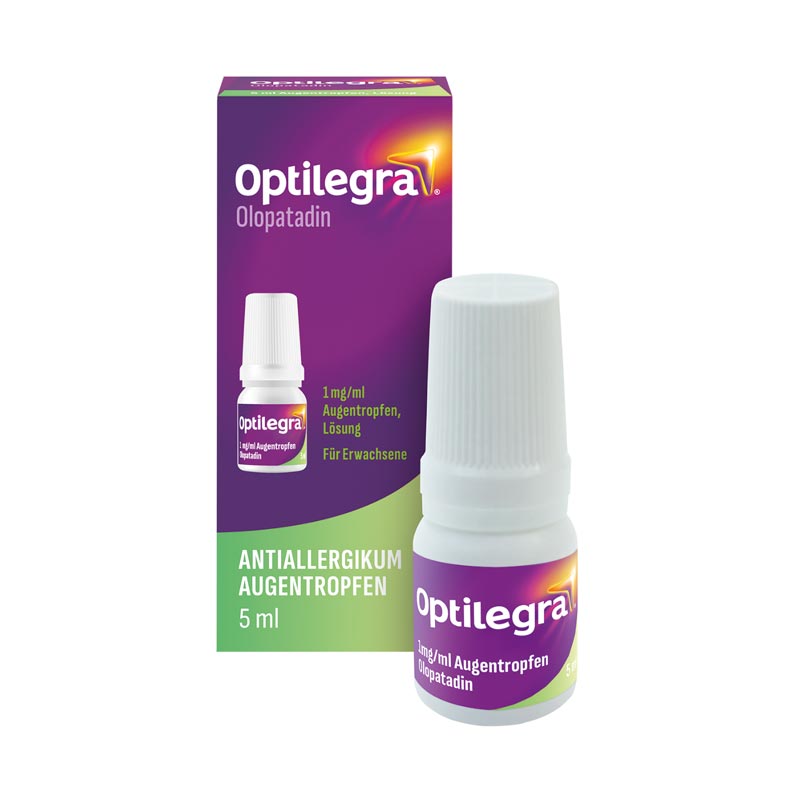 Optilegra Augentropfen Olopatadin 1 mg/ml bei Heuschnupfen 5 ml Augentropfen