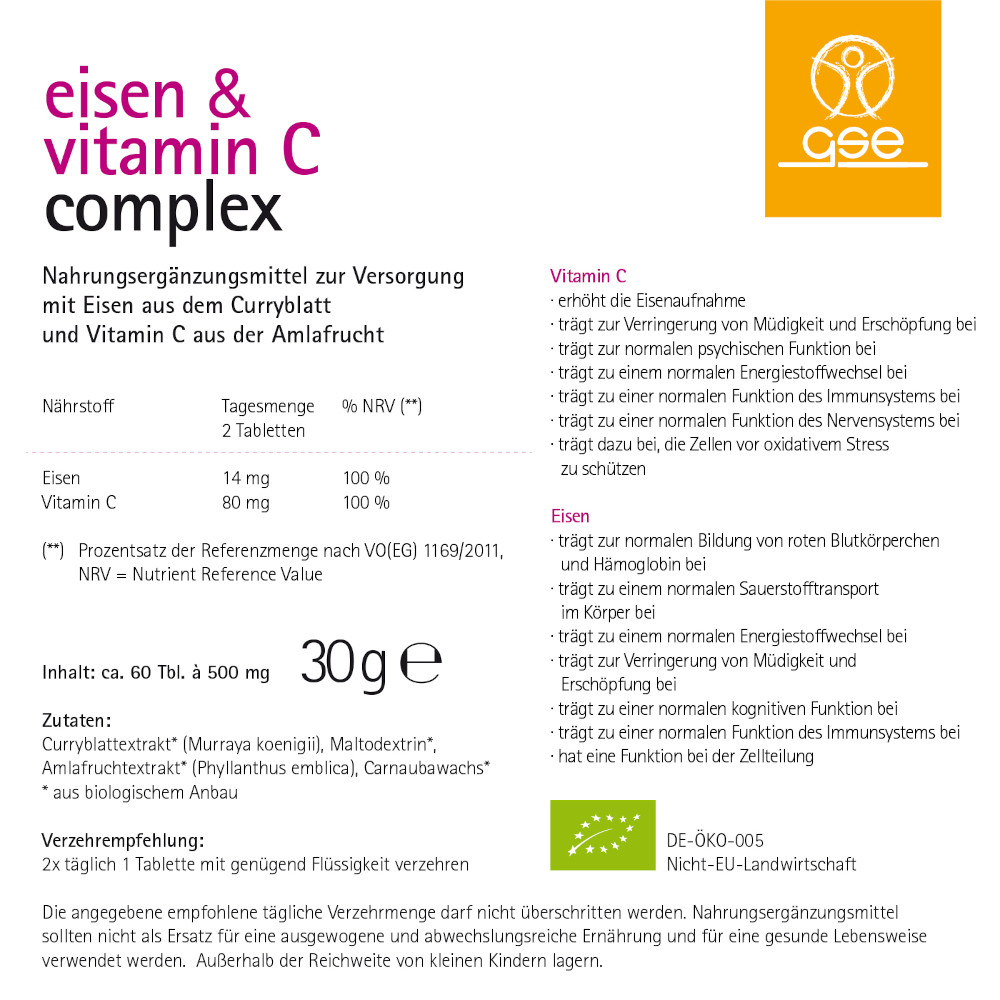eisen & vitamin C complex 60 St Tabletten