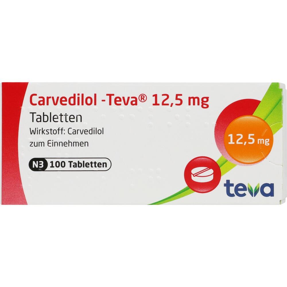 Carvedilol-Teva 12,5mg 100 St Tabletten
