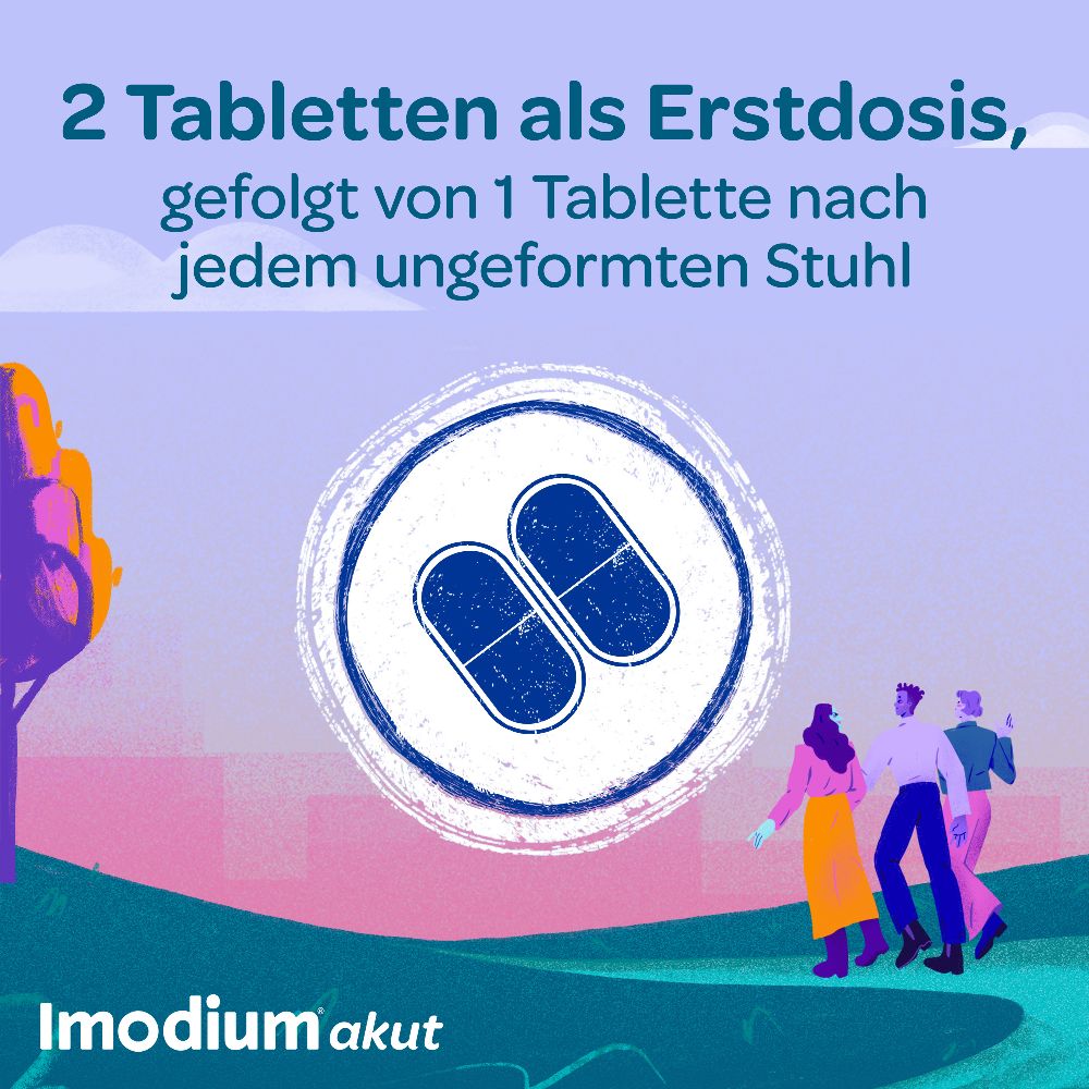 Imodium akut Duo - bei akutem Durchfall mit Blähungen oder Krämpfen