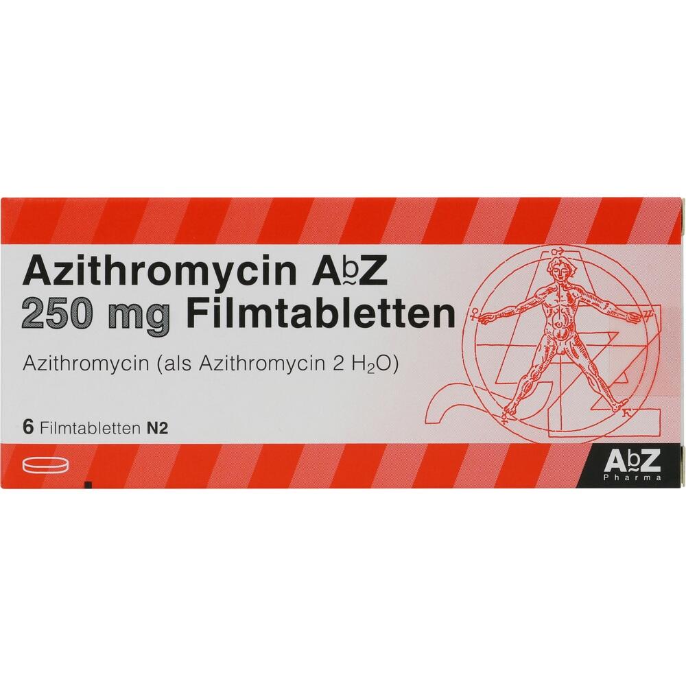 Azithromycin AbZ 250mg 6 St Filmtabletten