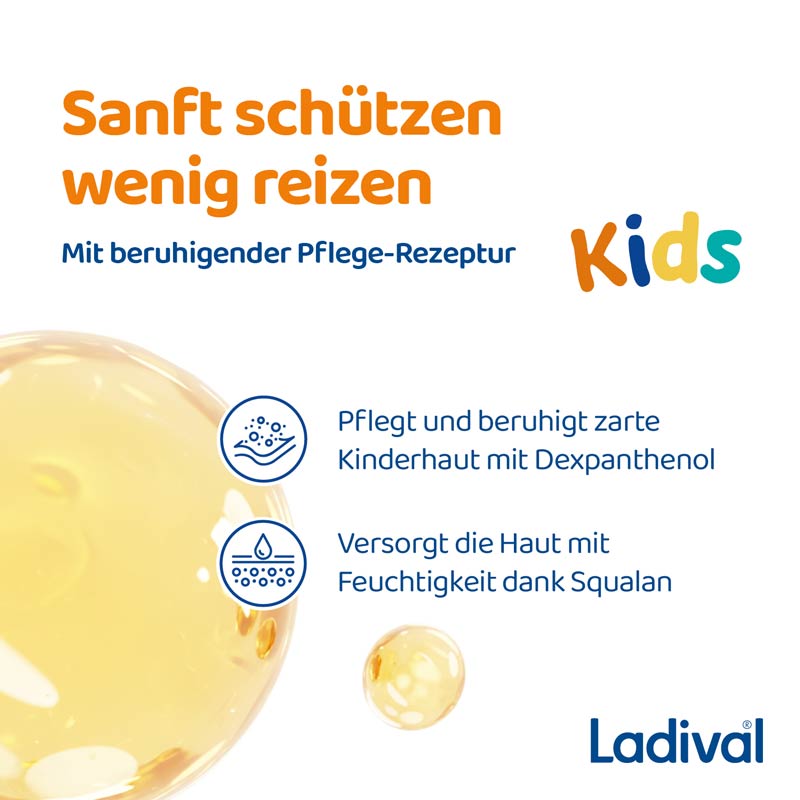 Ladival Empfindliche Kinderhaut Sonnenschutz-Milch LSF 50+: Sonnencreme für Kinder und Babys ab 6 Monaten, extra wasserfest, mit 4-fach Zellschutz, 200ml
