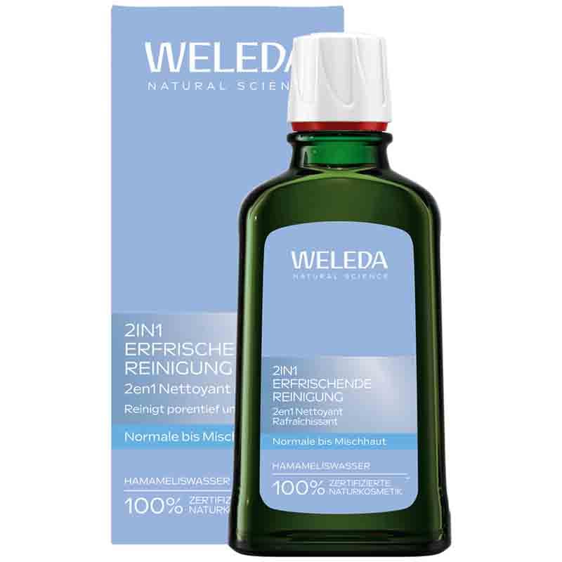 WELEDA 2in1 Erfrischende Reinigung 100 ml Milch