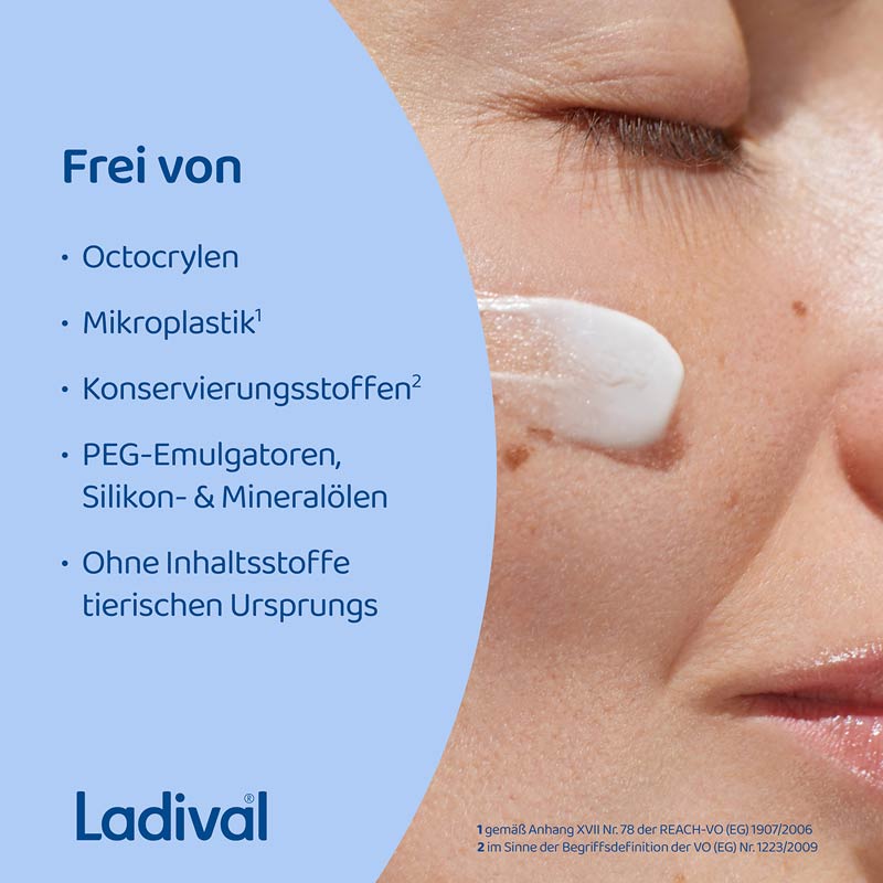 Ladival Hautbarriere Repair Sonnenschutz-Creme Gesicht LSF 50+: Sonnencreme, Feuchtigkeitscreme bei Neigung zu Neurodermitis und strapazierter Haut, stärkt und regeneriert die Hautbarriere, mit Präbiotikum & Phyto-Ceramiden, 50 ml