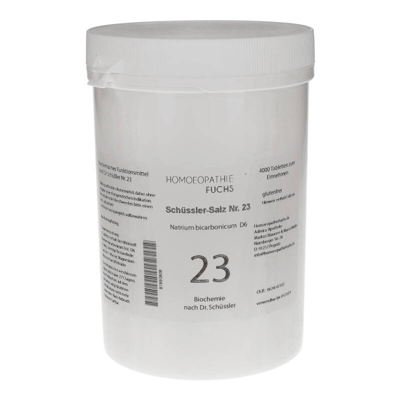 HOMOEOPATHIEFUCHS Schüssler-Salz Nummer 23 Natrium Bicarbonicum D6 Biochemie 4000 St Tabletten