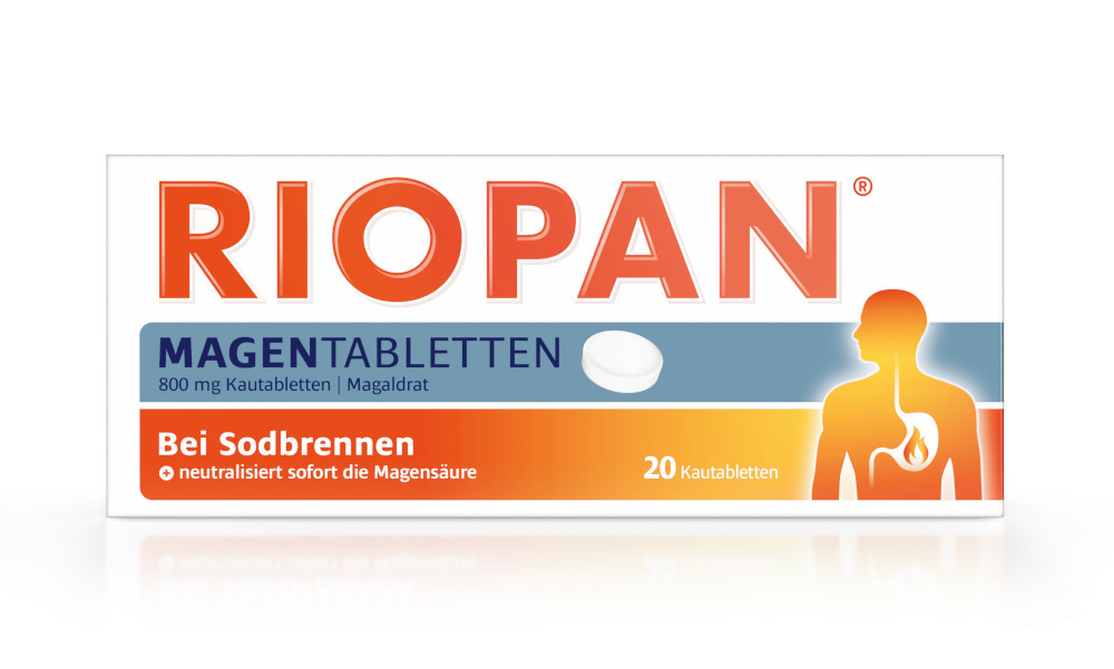 RIOPAN MAGENTABLETTEN - Bei Sodbrennen 20 St Kautabletten