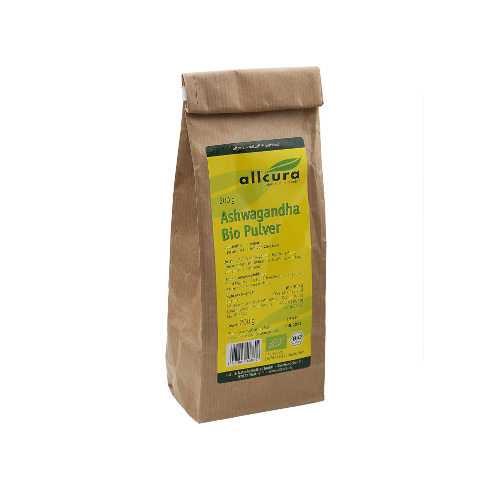 allcura Ashwagandha Bio Pulver 200 g Pulver