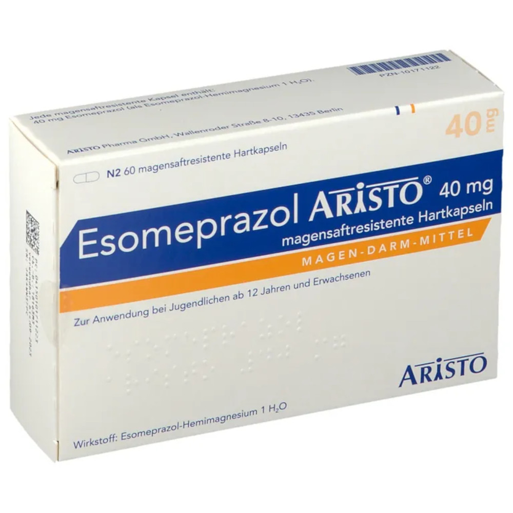 Esomeprazol Aristo 40mg 60 St Magensaftresistente Hartkapseln