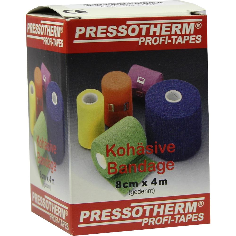 PRESSOTHERM Kohäsive Bandage 8 cmx4 m blau 1 St Binden