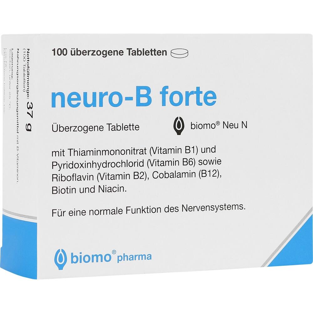 NEURO B forte biomo Neu überzogene Tabletten 100 St Überzogene Tabletten