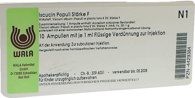 ISCUCIN populi Stärke F Ampullen 10X1 ml Ampullen