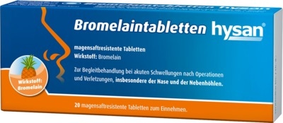Bromelaintabletten hysan 20 St Tabletten magensaftresistent