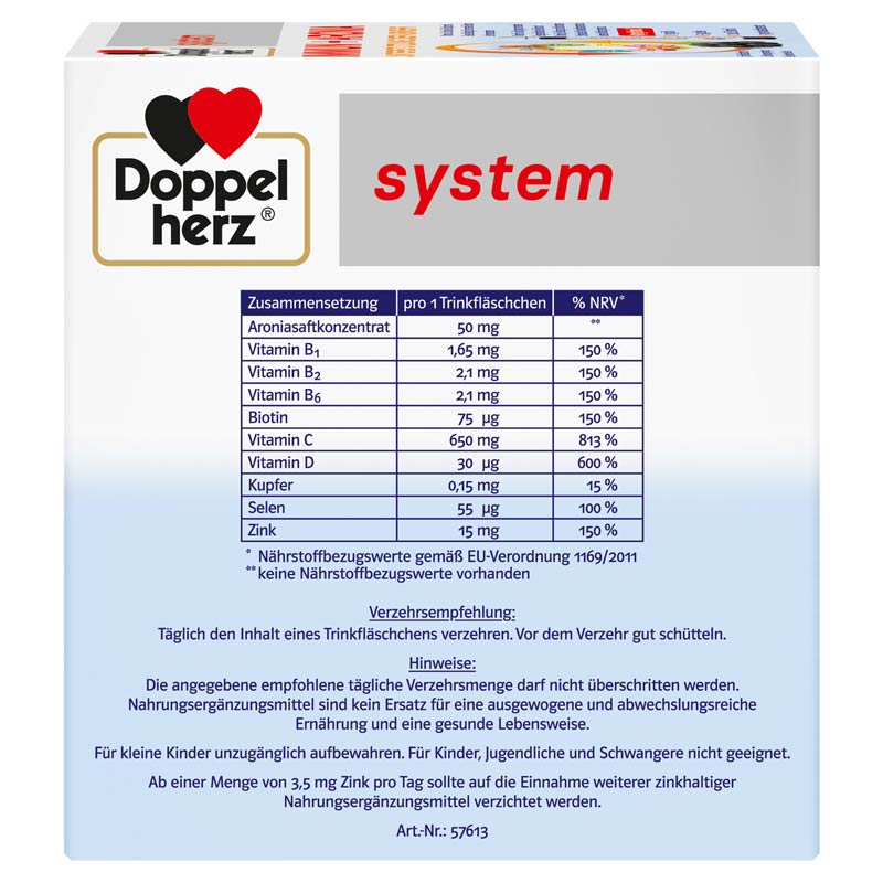 Doppelherz system IMMUN + ARONIA 30 St Ampullen