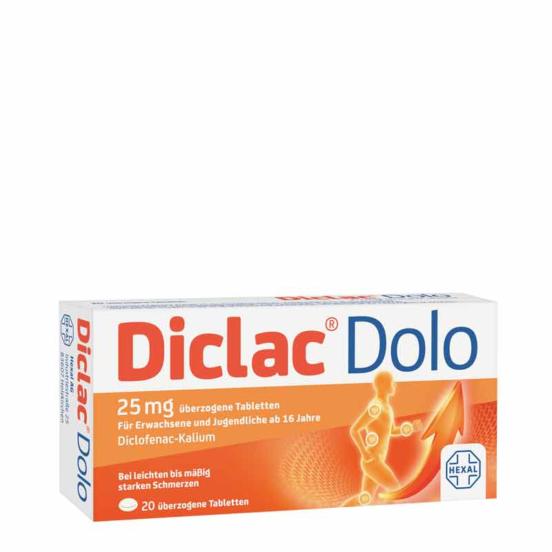 Diclac Dolo 25mg 20 St Überzogene Tabletten