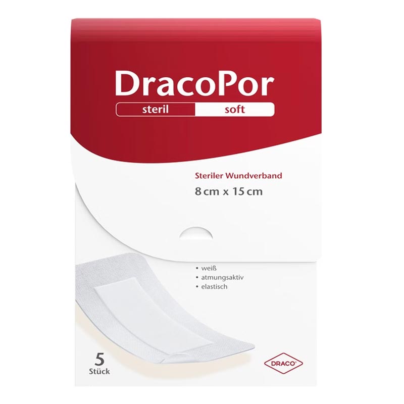 DRACOPOR Wundverband 8x15 cm steril 5 St Verband