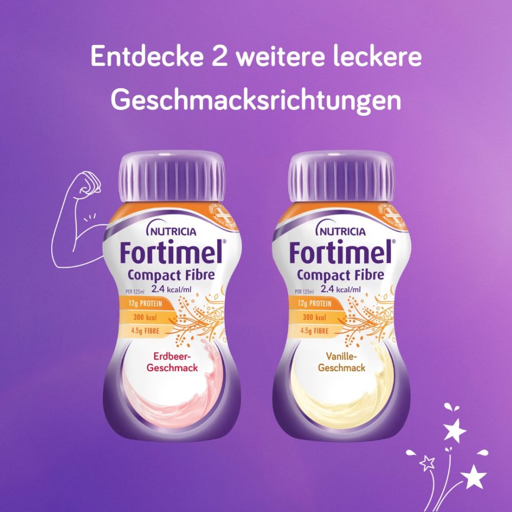 Fortimel Compact Fibre 2.4 Trinknahrung Cappuccino 8X4X125 ml Flüssigkeit