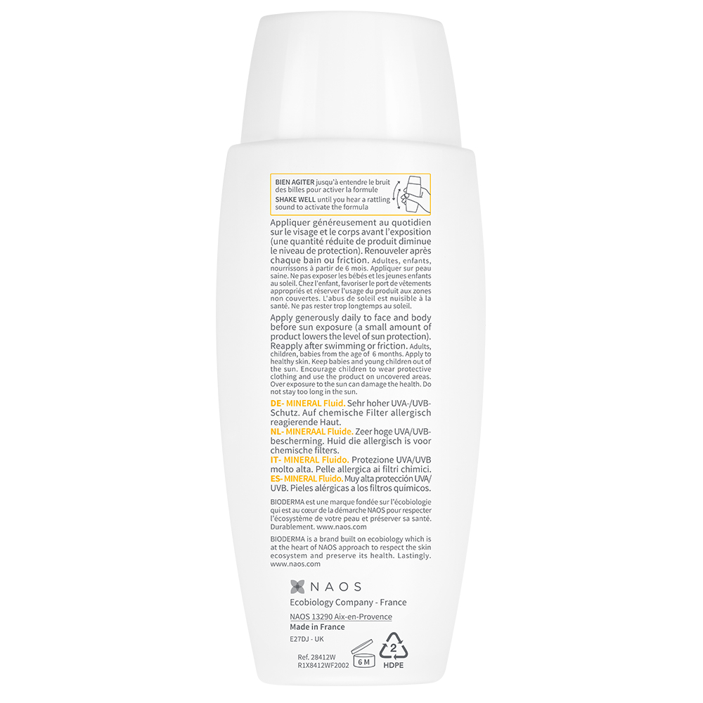BIODERMA MINERAL Fluide SPF 50+ 75 g Creme