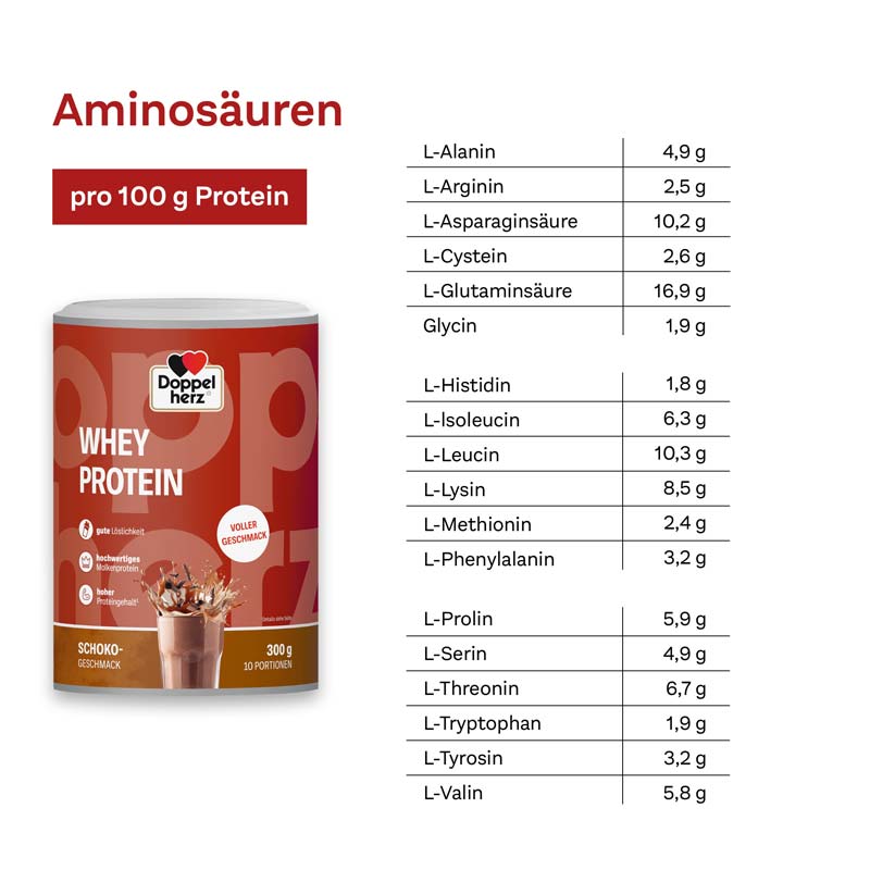 Doppelherz WHEY PROTEIN SCHOKO-GESCHMACK 300 g Pulver