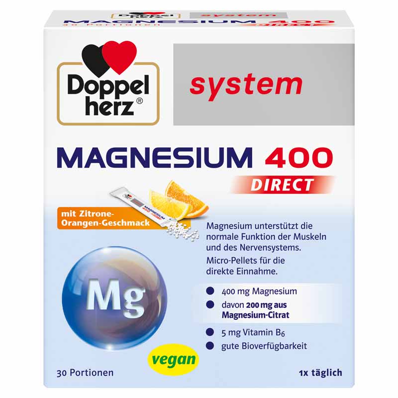 Doppelherz system MAGNESIUM 400 DIRECT 30 St Pellets