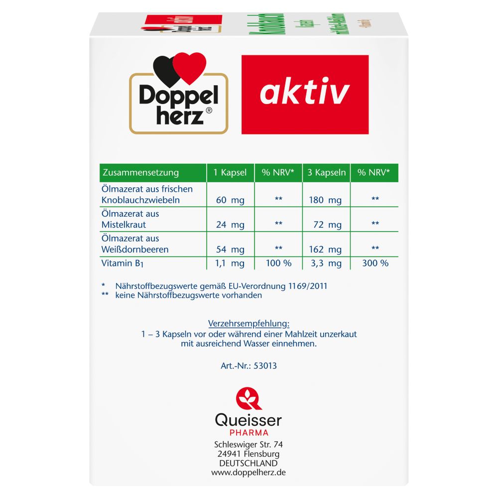 Doppelherz aktiv Knoblauch Kapseln mit Mistel + Weißdorn 270 St Kapseln