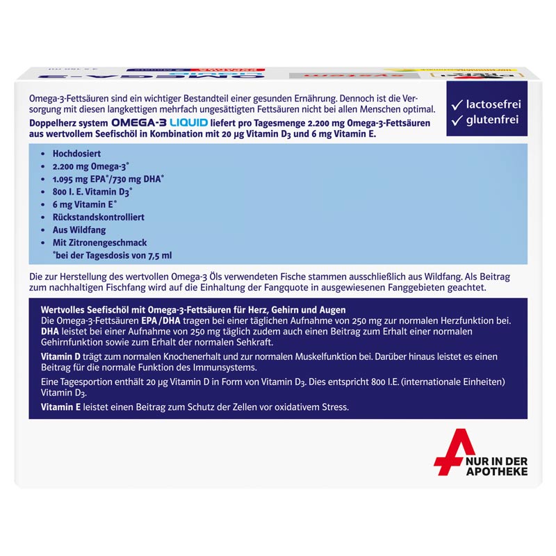 Doppelherz system OMEGA - 3 LIQUID 3X150 ml Flüssigkeit