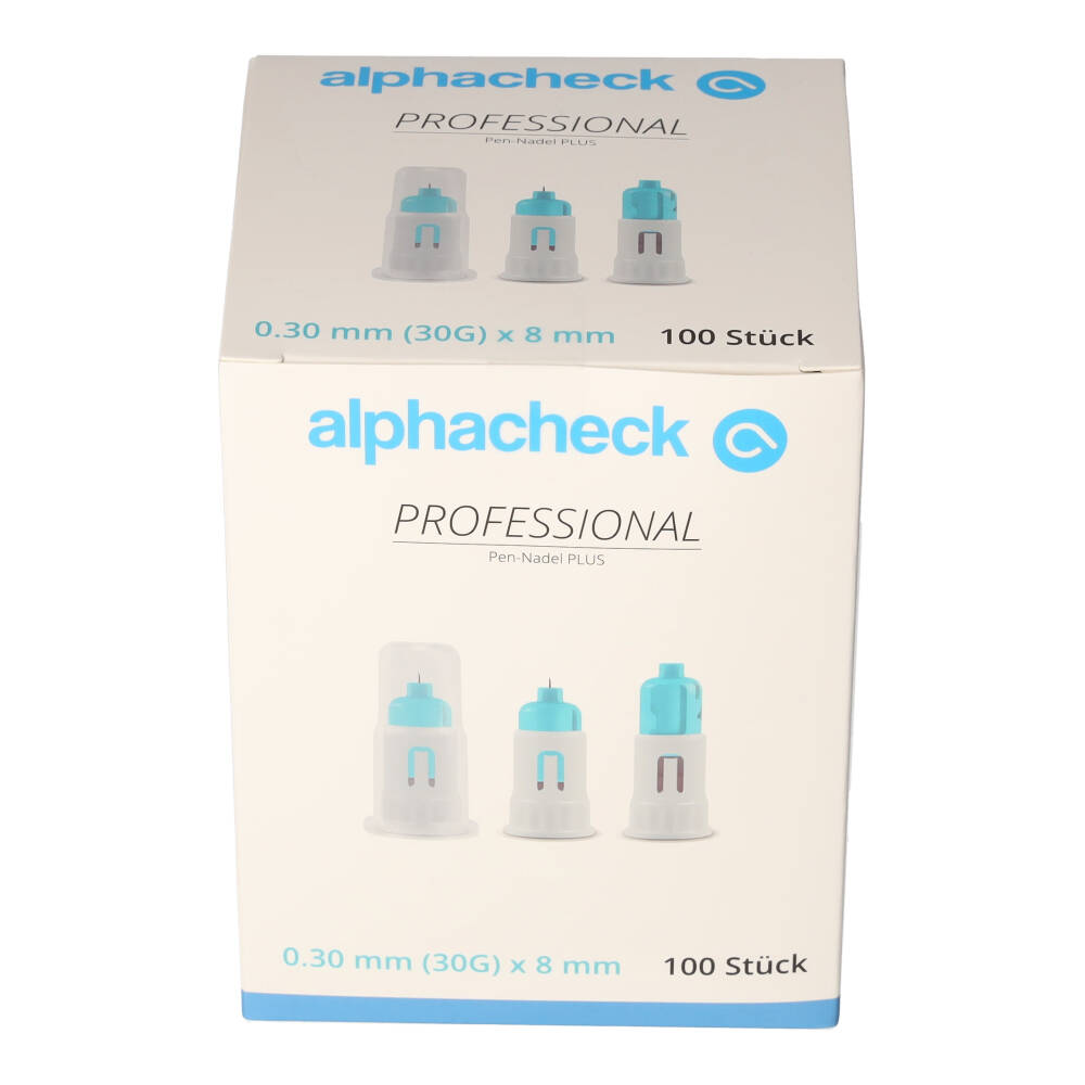 alphacheck professional Pen-Nadeln Plus 30 G x 8 mm 100 St Kanüle