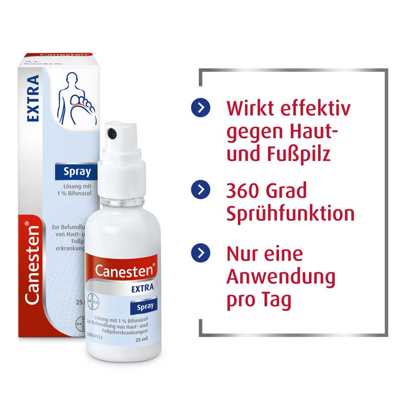 Canesten Extra Spray gegen Pilzerkrankungen der Haut 25 ml Spray