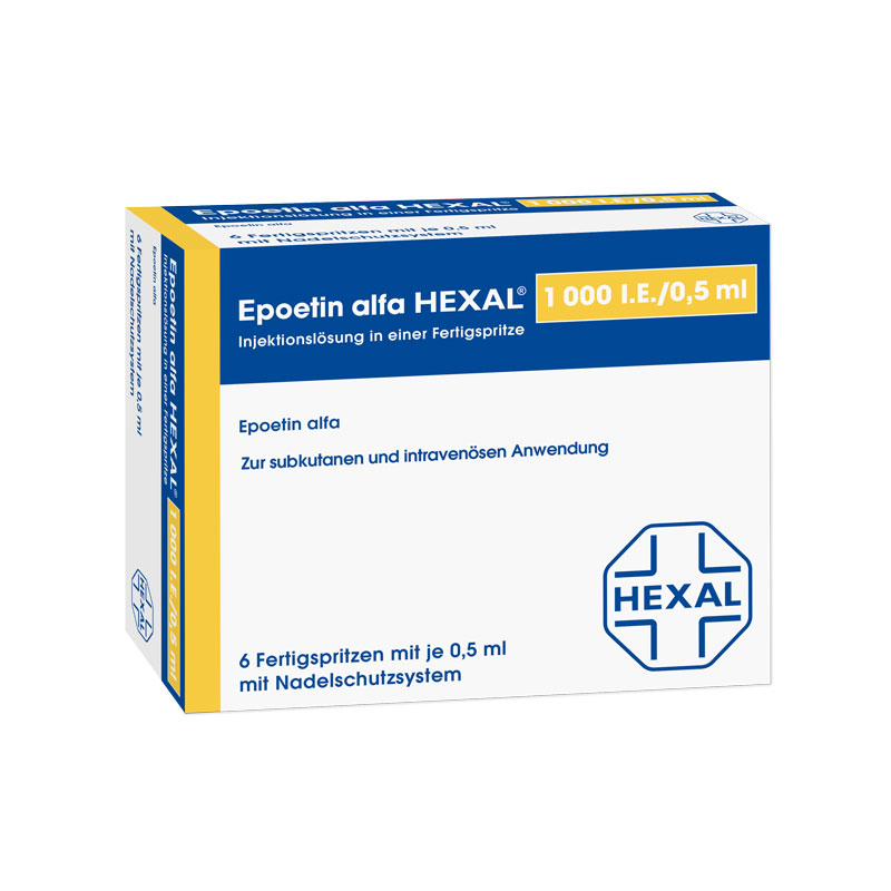 Epoetin alfa HEXAL 1000 I.E./0,5 ml 6X0.5 ml Fertigspritzen