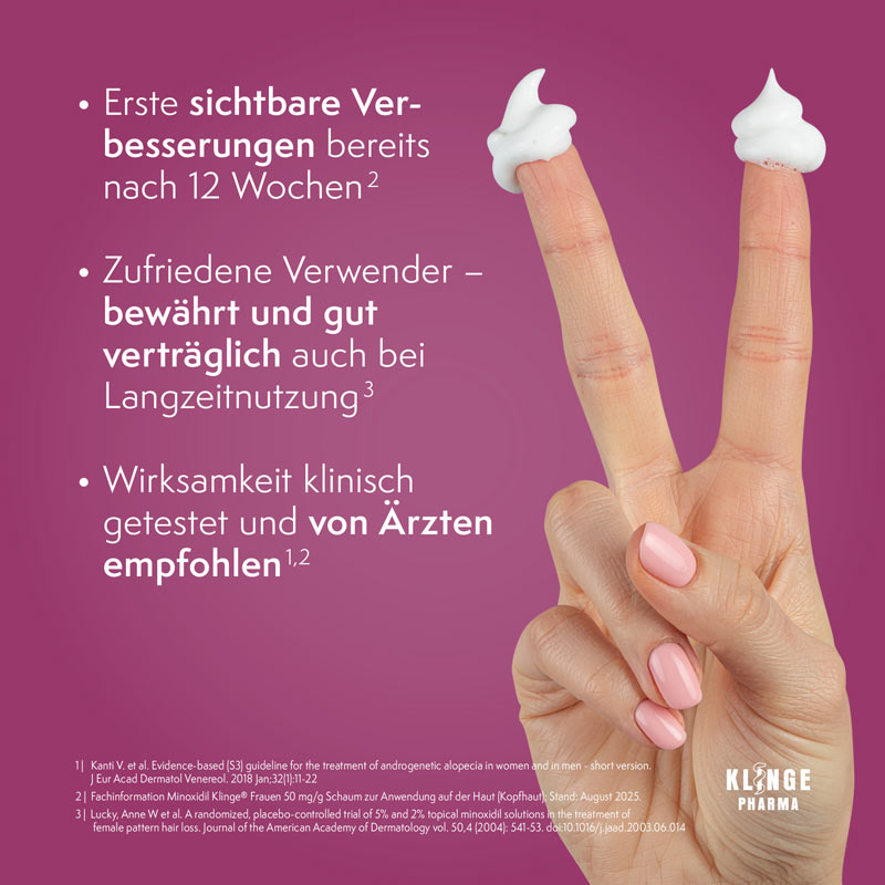 MINOXIDIL KLINGE FRAUEN 50mg/g 95 g Schaum