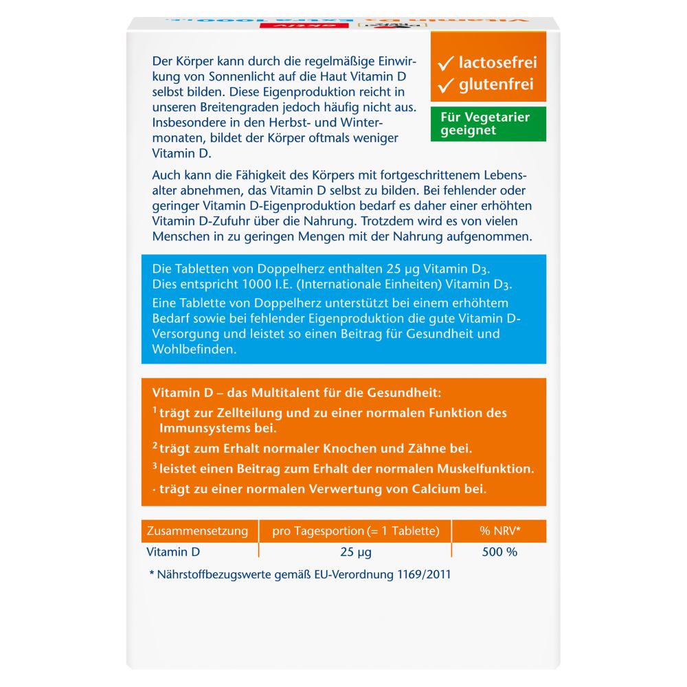 Doppelherz aktiv Vitamin D 1000 I.E. EXTRA  45 St Tabletten