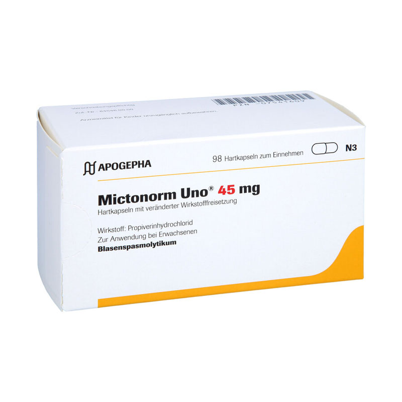MICTONORM Uno 45 mg Hartk.m.veränd.Wirkst.-Frs. 98 St Hartkapseln mit veränderter Wirkstofffreisetzung