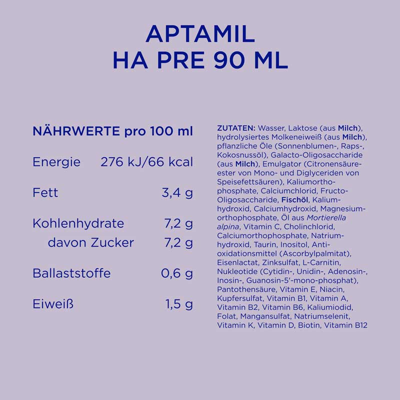 Aptamil HA PRE ANFANGSNAHRUNG 2X90 ml Flüssigkeit