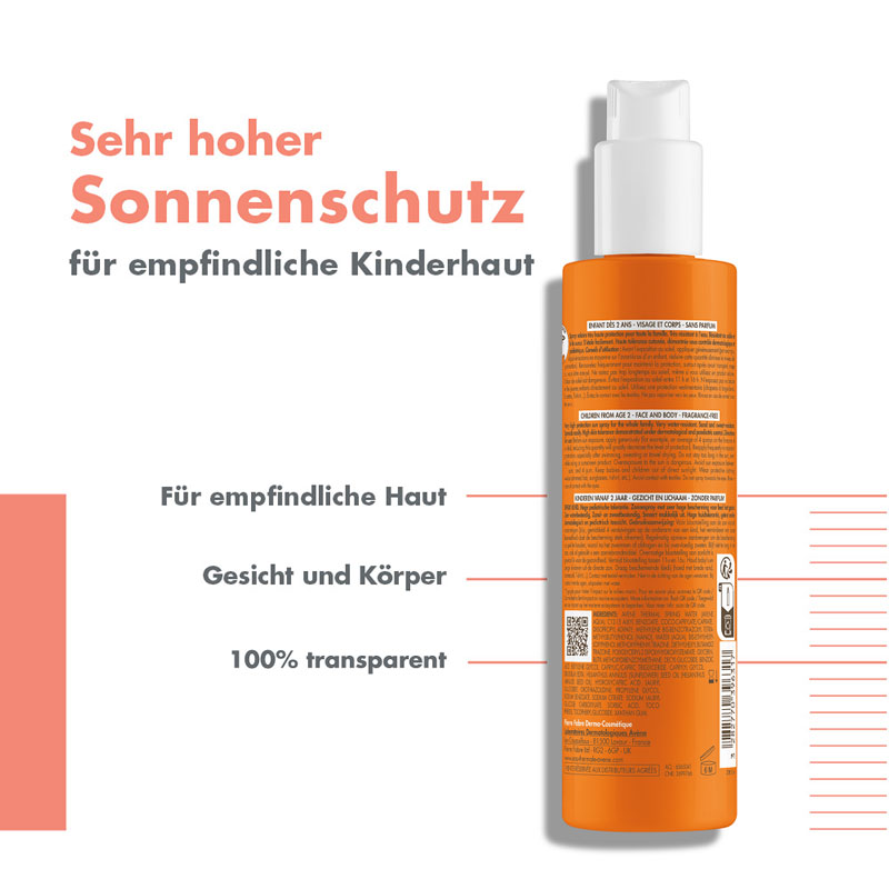 Avène Kinder-Sonnenspray SPF 50+  200 ml Spray