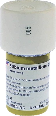 WELEDA STIBIUM METALLICUM PRAEPARATUM D 10 Trituration 20 g Trituration