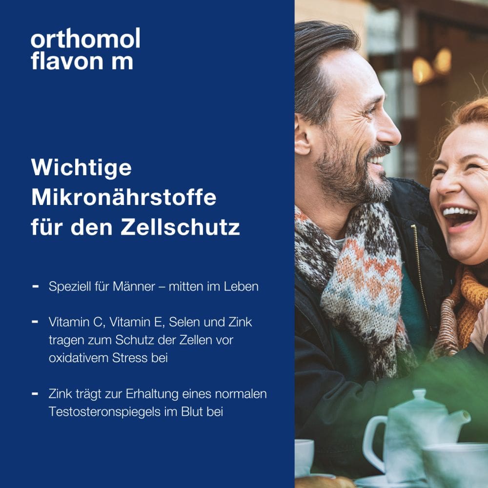 orthomol flavon m - Mikronährstoffe mit Vitaminen, Selen, Zink, Omega-3-Fettsäure und Folsäure - Kapseln
